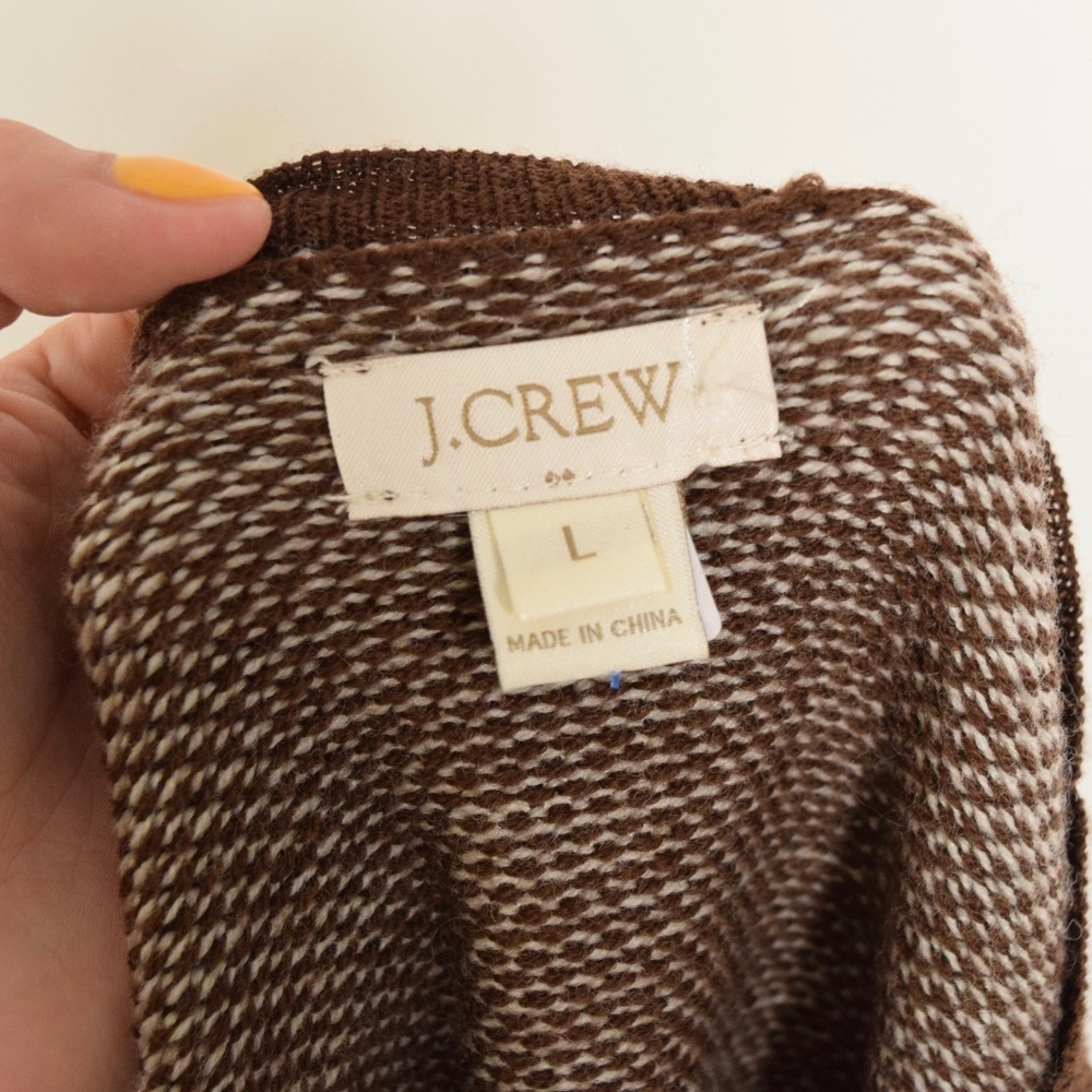 ❌SOLD❌J.Crew Reverse Fairisle Merino Wool Sweater - Picture 7 of 7